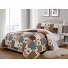 Fancy Collection 3 Pc Quilted Bedspread Over Size New (King/California