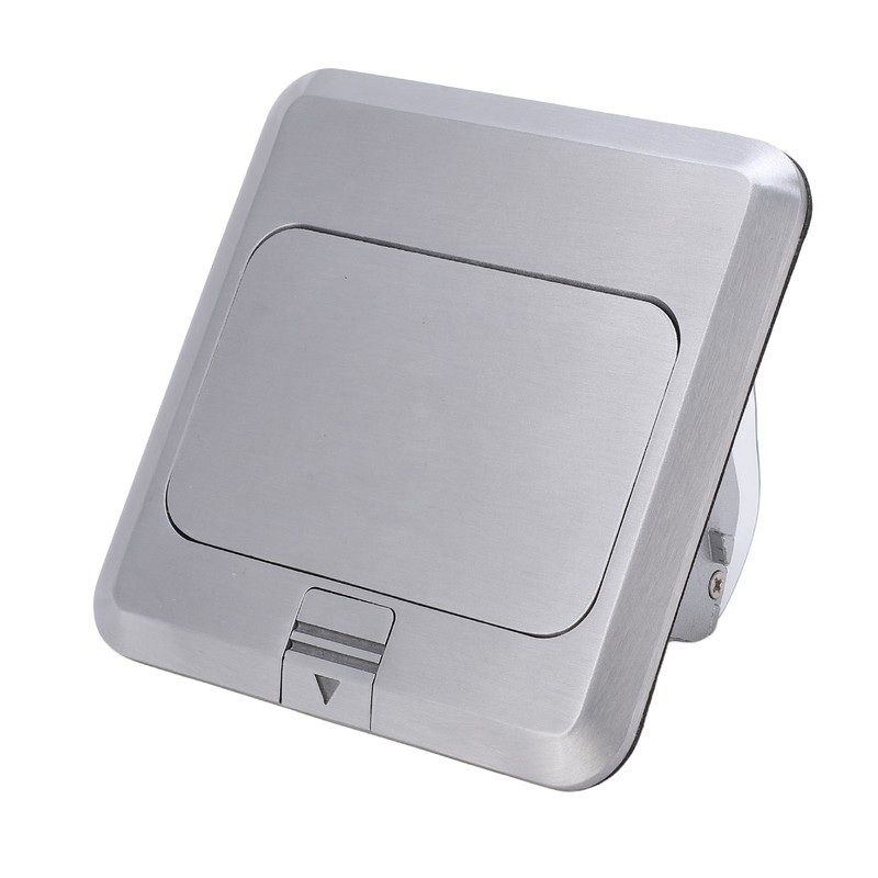 Floor Socket Waterproof Good Sealing Embedded Safe Practical Silver Bounce