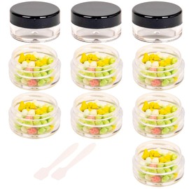 Pack of 10 containers, 10 ml, jars with lid, lip balm container, jar, cream jar, empty