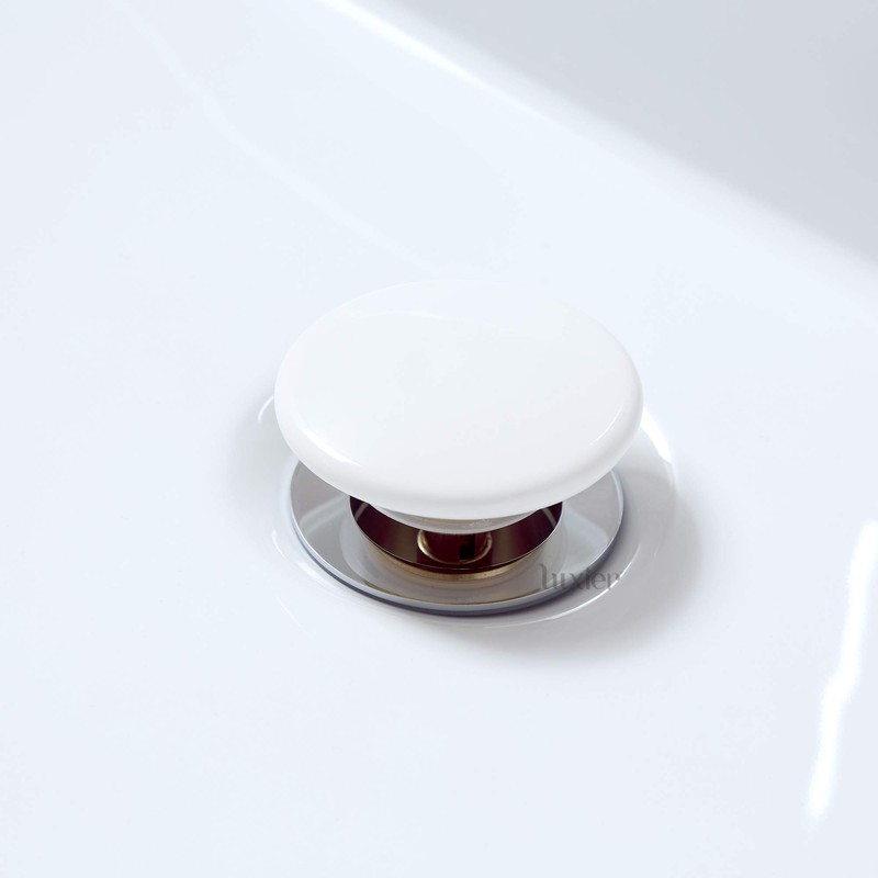 Luxier DS01-TP 1-5/8 in. Brass Bathroom and Vessel Sink Push