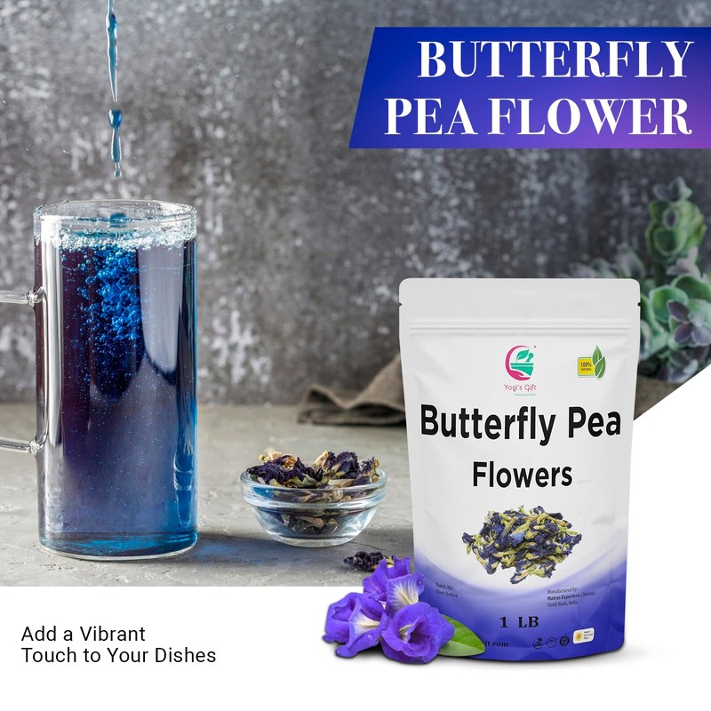 Butterfly Pea Flower Dried 1 LB (1000+ Cups) | Blue