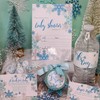 Blue & Silver Snowflake Themed Boy Baby Shower Waterproof Water
