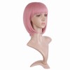 MapofBeauty MapofBeauty 12"/30cm Natural Ladies Short Straight Wigs Flat Bangs