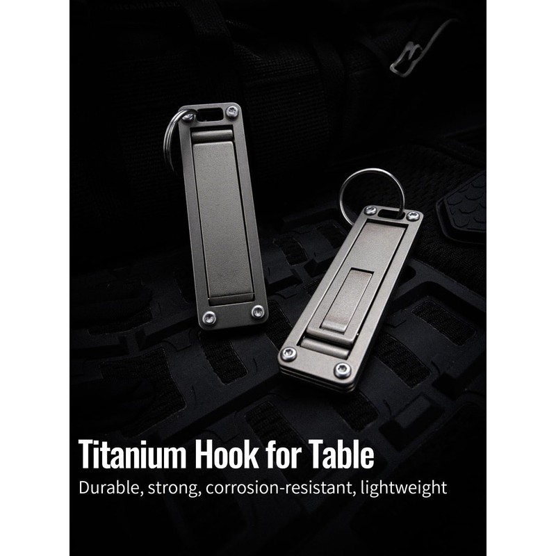 sayram ST5 Titanium Purse Hook for Table – Foldable Bag