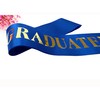 I Graduated Sash, Blue 2PCS Graduation Sash with Gold Foil