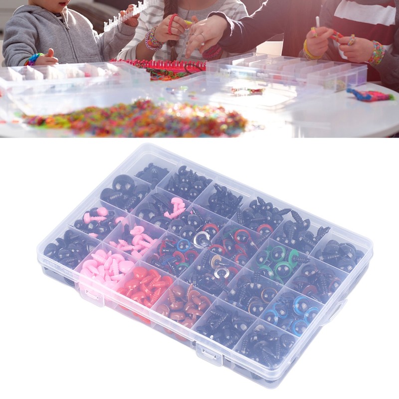 868pcs Safety Eyes and Noses Stuffed Crochet Eyes with Washers
