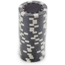 Brybelly Clay Composite Striped Dice 11.5-gram Poker Chips (100-pack) - Blank Non-denominated Poker Chips - Custom Cash Games and Home Casino Poker Nights (Yellow)