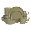 KASABLANCA Vajilla De Ceramica Verde 16 Piezas Moderna 4 Personas