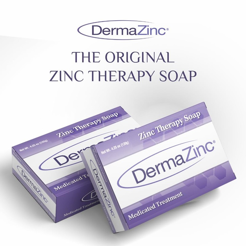 DermaZinc Therapy Soap, Zinc Soap for Skin, Skin Disorder Relief