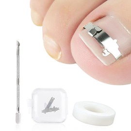 Ferizzia 3 Piece Ingrown Toenails Set, Nail Clip, Toenail Correction, Stainless Steel Manicure Pedicure Set, for Ingrown Nails and Nail Beditis