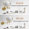 Wall Mounted Makeup Mirror with Light and Magnification, 7W Higher