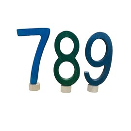 Zahlenstecker 7 8 9 Geburtstagsstecker Zahlen Holz bunt Blau-Dunkelgr√ºn-Dunkelblau Deko Zubeh√∂r f√ºr Geburtstagszug Geburtstagsring Geburtstagstisch