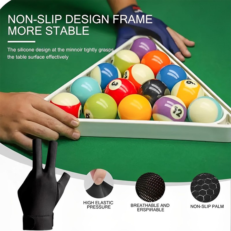 MIRKUZI Billiard Gloves 1 Piece Billiard Glove Right Hand Billiard