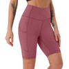 Persit Women's Short Leggings, Opaque Cycling Shorts with Pockets, Dustyrosis