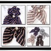 WHITE FANG ZA059 Women's Scrunchie Hair Elastic Ribbon Large Casual