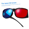 Garneck 5 Pcs Anaglyph 3D Glasses - Red and 3D