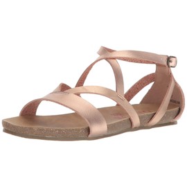 Blowfish Malibu Girls Strappy Flat Sandal, Pearl Rosegold, 3.5 Big Kid US