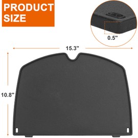 6559 Cast Iron Cooking Griddle for Weber Q200 Q220 Q240 Q260 Q2000 Q2200 Q2400 Series Gas Grills Accessories, 15.3" x 10.8" x 0.5 "
