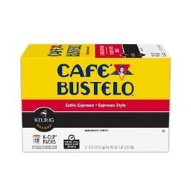 Cafe Bustelo, K-Cup Single Serve, 12 Count, 4.44oz Box (Pack of 3) (Espresso Style)