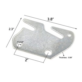 Bitray Wood Bed Plates Wood Bed Rail Hook Plates for Bed Frame Bracket Headboard Footboard Replacement - 4pcs