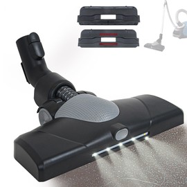 EZ SPARES Compatible with Miele,Vacuum Brush Head Replacement for Miele C1,C2,C3,Swivel Floor Nozzle with LED Light,2-in-1 Carpet and Hard Floor Tool,Vacuum Cleaner Attachment Replacement Parts