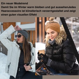 Children's Girls' Headband Women's Winter Knitted Headband Women's Thin Autumn and Winter Versatile Headband Women, 6 Pieces Crochet Warm Headband