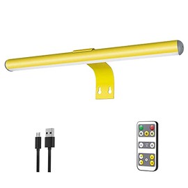 FUNCHDAY Picture Light Battey Operated, 15.7 " Picture Lights for Paintings with Remote Control,3 Light Colors Art Light with Dimmable and Timer Display Light for Wall Frame Portrait, Dartboard