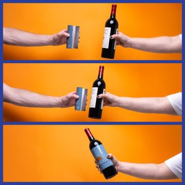 Celebration Cuffs - Aluminum Wine Bottle Wrap Greeting Cards for Thank You, Congratulations, Birthdays, Holidays & More (Pack of 3) (Congrats 3pk)