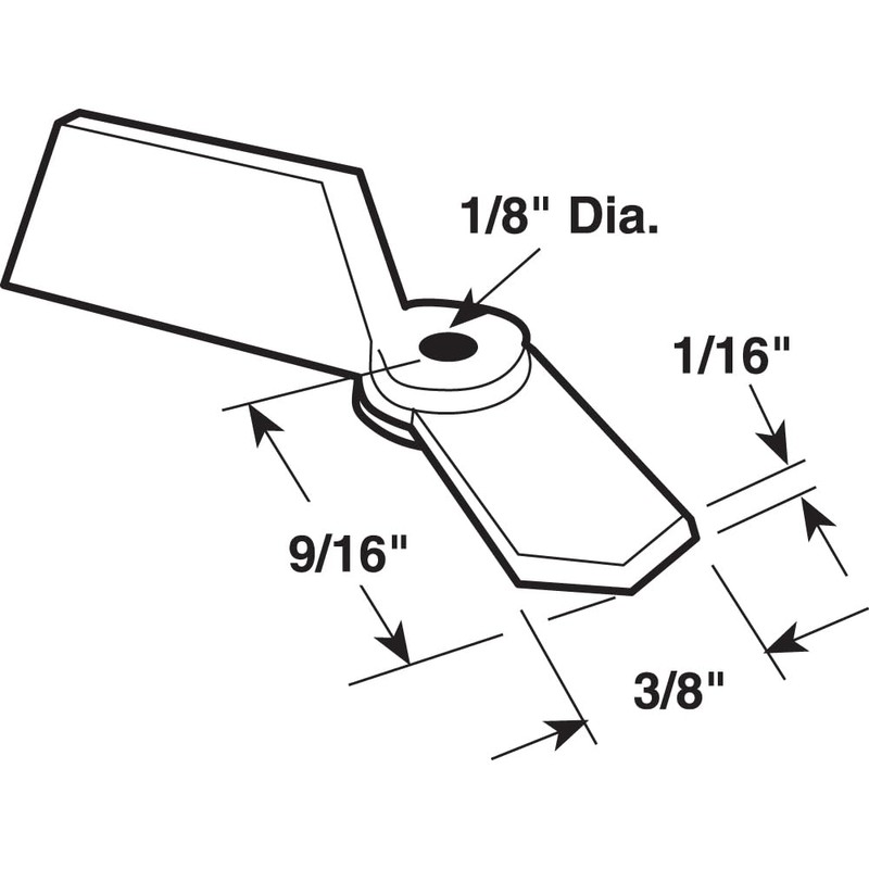 Prime-Line L 5851 Turn Buttons, 1/16 In. x 9/16 In.,