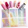 Mikinona 24sheets Reusable Nail Art Stencils Create Unique Designs Patterns