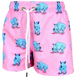 Aquarti Father Son Swim Shorts - Quick Drying, Chlorine and Salt Water Resistant Sizes 5 Years to XXL, pink, S