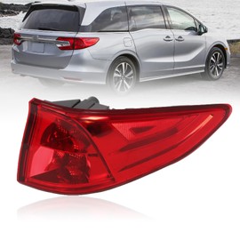 SUPAPRO Rear Bumper Taillights Suitable Fit for 2018-2024 Honda Odyssey RH Replacement OE Model Red Brake Lamps with Bulb and Wiring Harness Kit