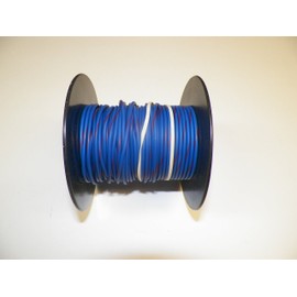 BLUE/RED STRIPED Automotive GXL Copper Wire, 16 GA, AWG, GAUGE. Truck, Motorcycle, RV. General Purpose. DEFFERENT LENGTHS AVAILABLE, SELECT LENGTH BELOW (100 FOOT SPOOL)