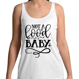 Not a Food Baby Pregnancy Tank Top Unisex Small White