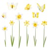Bettli Wheelie Bin Stickers Decorative Flower Dustbin Stickers Decal for