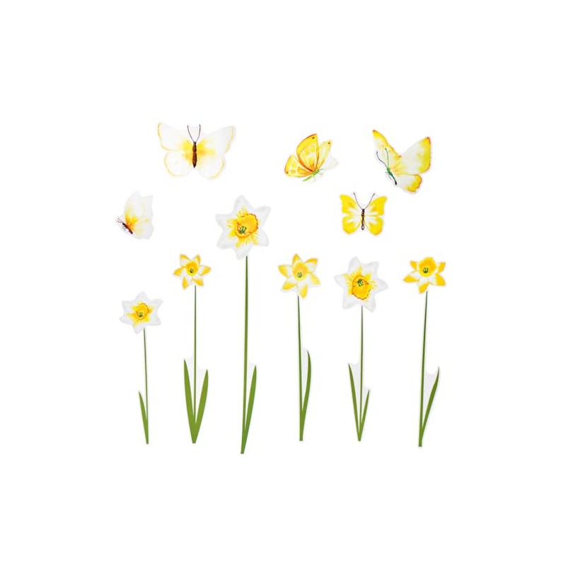 Bettli Wheelie Bin Stickers Decorative Flower Dustbin Stickers Decal for