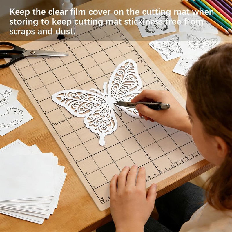 Cowhilan 6 Pack StandardGrip Cutting Mats 8x12 inch for Silhouette
