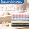 4PCS Zenbody Toalla Exfoliante Japonesa, Doble Cara con 4 Ganchos