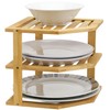 Taylor & Brown Bamboo 3 Tier Corner Shelf Unit Kitchen