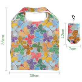 JSTHHTT 4pcs Foldable Reusable Shopping Bag, Washable Grocery Bags, Shopping Cloth Bags with Cat Print, Groceries Tote Bags for Daily Shopping Loading