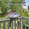 Hpycohome Heated Bird Bath, 75W Thermostatically Controlled Adjustable 3.7 Inches