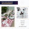 Ragged Rose Christmas Table Cloth - Festive Linen Tablecloth with