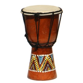 Wogeka - 20 cm Djembe - Bongo with Dot Paint Pattern Painting as Gift Idea Africa Style Drum Drum 10