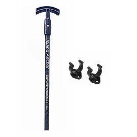 Island Anchor - 1" x 8' (Black) (Pole + Storage Clip)
