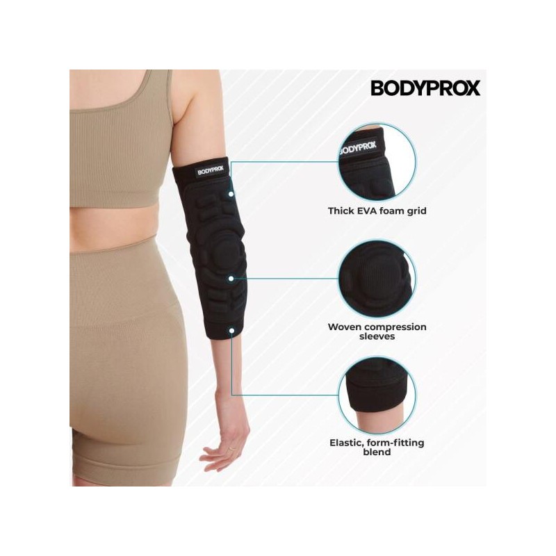 Bodyprox 바디프록스 팔꿈치 보호 패드 1쌍, 슬리브 [Large] Bodyprox Elbow