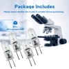Memiuyelay 4Pcs Microscopes Halogen Bulb 6V 30W Halogen Replacement Bulbs