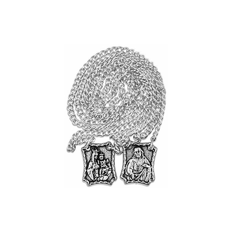 Venerare Our Lady of Mount Carmel Metal Scapular (No Enamel)