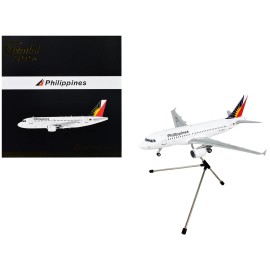 DCD Airbus A319 Commercial Aircraft Diecast Model Series 1/200 'Philippine Airlines' White Tail Graphics 'Gemini 200' Collection