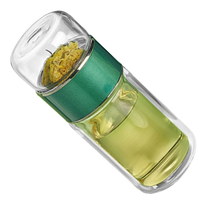 280ml Tea Water Separation Cup Double Layer Insulation Transparent Tea