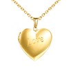MicVivien Women's Necklace Heart Locket for Opening Pictures Stainless Steel